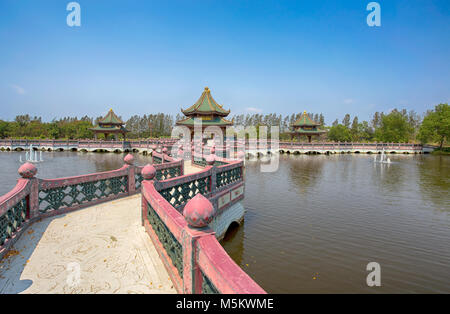 SAMUT PRAKAN, THAILAND, März 2017 - Sala von Ramayana, alte Stadt, Samut Prakan, Thailand, Stockfoto