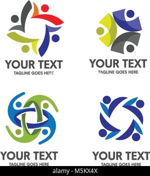 Menschen soziale Gemeinschaft logo Vektor Stock Vektor