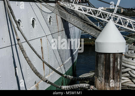 Schiff angedockt in Halifax Nova Scotia Stockfoto