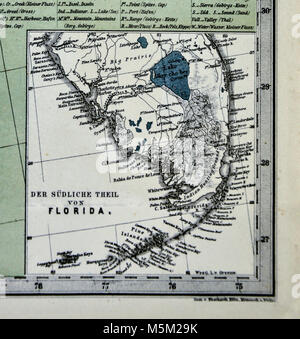 1877 Petermann Mittheilungen Karte Eastern United States Stockfoto