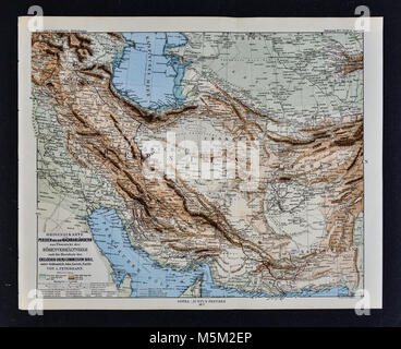 1877 Petermann Mittheilungen Karte - Mittlerer Osten - Persien Iran Irak Afghanistan Asien Stockfoto