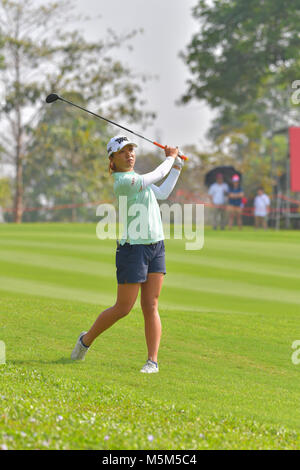 CHONBURI - Februar 24: Lydia Ko von Neuseeland in Honda LPGA Thailand 2018 im Siam Country Club, Old Course am 24. Februar 2018 in Pattaya, Chonburi, Thailand. Stockfoto