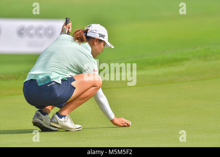 CHONBURI - Februar 24: Lydia Ko von Neuseeland in Honda LPGA Thailand 2018 im Siam Country Club, Old Course am 24. Februar 2018 in Pattaya, Chonburi, Thailand. Stockfoto