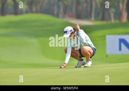 CHONBURI - Februar 24: Lydia Ko von Neuseeland in Honda LPGA Thailand 2018 im Siam Country Club, Old Course am 24. Februar 2018 in Pattaya, Chonburi, Thailand. Stockfoto