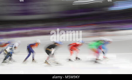 Gangneung, Südkorea. 24 Feb, 2018. Eisschnelllauf: Frauen Massenstart Finale bei Gangneung Oval während der Olympischen Spiele 2018 Pyeongchang. Credit: Scott Mc Kiernan/ZUMA Draht/Alamy leben Nachrichten Stockfoto