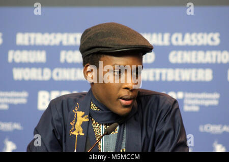 Berlin, Deutschland. 24. Februar, 2018. Sieger Preis der Jury (Kurzfilm), Kurzfilm, "Imfura" von Samuel Ishimwe, oft der 68. Berlinale, von Adina Pintilie, Berlin, Deutschland. 24. Februar, 2018. Pressekonferenz im Grand Hyatt Hotel in Berlin/Deutschland, 68. Berlinale, "Credits: T.O. Bilder/Alamy Live News" Stockfoto