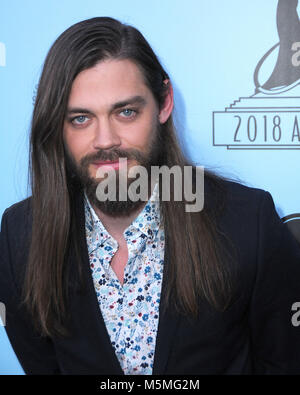 Los Angeles, Kalifornien, USA. 24. Februar, 2018. Schauspieler Tom Payne besucht die 2018 Make-up und Hair Stylisten Guild Awards in Novo am 24. Februar in Los Angeles, Kalifornien 2018. Foto von Barry King/Alamy leben Nachrichten Stockfoto