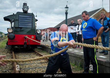 Die Niederlande. Stadskanaal. 02-07-2017. Niederländische Meisterschaft Bahn ziehen. Stockfoto