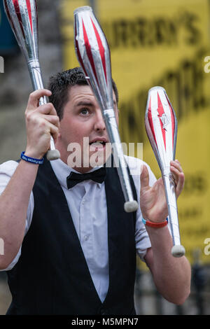 1940 s Re-enactment Wochenende an der Nationalen Tramway Museum, Crich, Derbyshire, England, Großbritannien Stockfoto