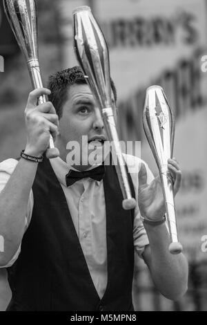 1940 s Re-enactment Wochenende an der Nationalen Tramway Museum, Crich, Derbyshire, England, Großbritannien Stockfoto