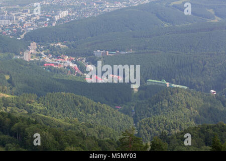 Resort von Belokuricha Blick vom Mount Tserkovka in der Altairegion Stockfoto