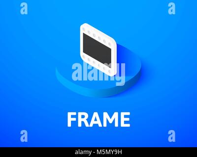 Frame isometrische Symbol Farbe Hintergrund isoliert Stock Vektor