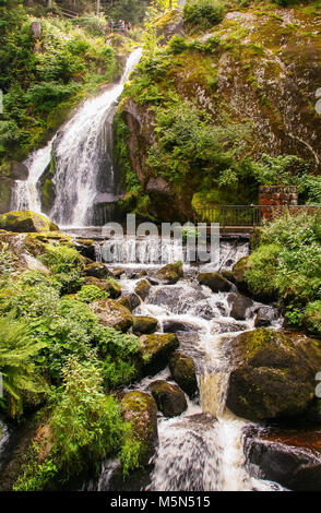 Der höchste Wasserfall Deutschlands in Triberg im Schwarzwald, Baden wuttemberg Stockfoto