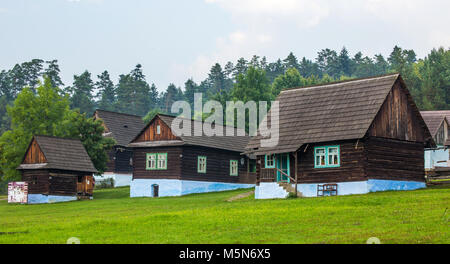 Stara Lubovna, Slowakei. 10. AUGUST 2015. Freilichtmuseum in Stara Lubovna. Ethnographische natürliche Exposition. Stockfoto