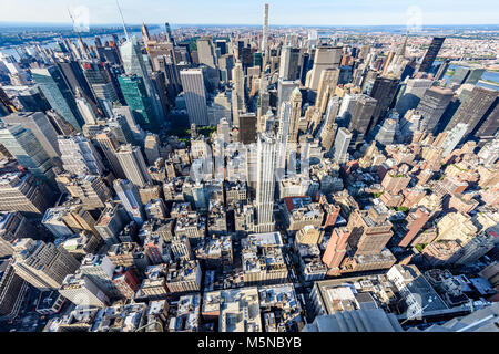 New York City, USA - 5. Juli 2017 - Luftbild der Gebäude von Manhattan Stockfoto