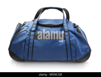 Sporttasche auf weißem Hintergrund Stockfoto
