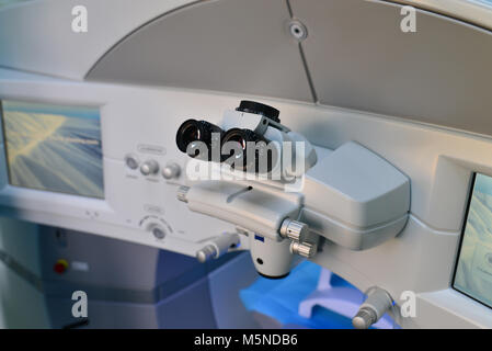 Auge Hornhaut Chirurgie Laser Medical Device Detail Stockfoto