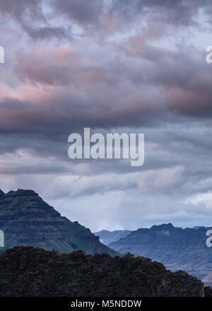 Portrait der Imnaha Canyon bei Sonnenuntergang Stockfoto