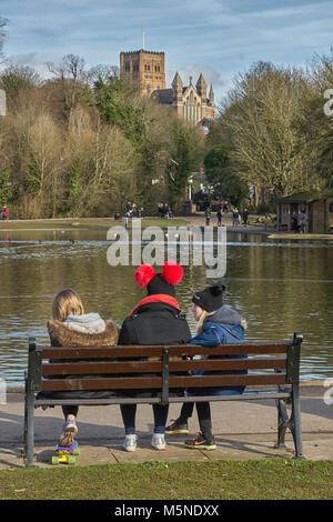 St Albans Park und See Stockfoto