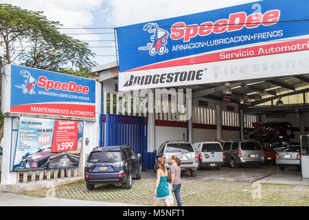 Cancun Mexiko, Mexikanisch, Yucatán-Halbinsel, Quintana Roo, Avenida Tankah, Speedee Oil Change & Tune Up, Franchise, Kfz-Reparatur, Full-Service-Wartung, Stockfoto