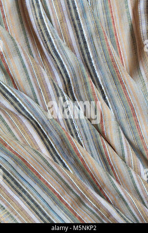 Hintergrund aus schön bunt gestreift Baumwollstoff Stockfoto