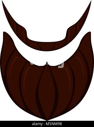 Cartoon Symbol Poster Bart, Biber, bärtiger Mann Vater Papa Tag eingestellt. Stock Vektor