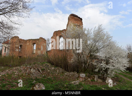 Die Ruinen der Kirche in Belz, der westlichen Ukraine. Stockfoto