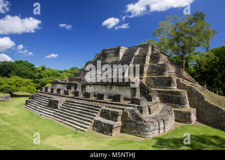 Die Altun Ha Belize Maya Ruinen Stockfoto