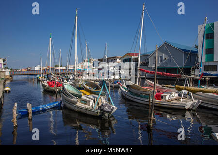 Belize City Swing Bridge Stockfoto