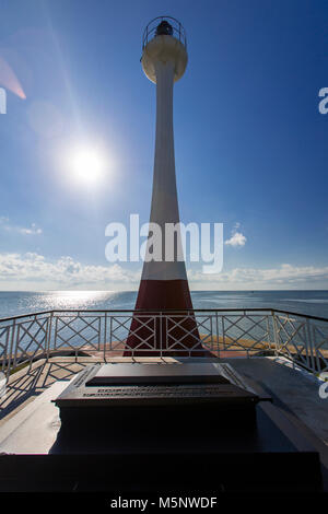 Baron Bliss Leuchtturm in Belize City. Stockfoto