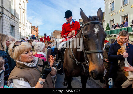 Die Rowan und traditionellen Eridge Hunt's Boxing Day treffen, Lewes, Sussex, UK Stockfoto