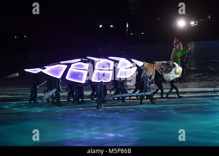 Closing Ceremony, Schlussfeier. PyeongChang Olympiastadion. am 25.02.2018. Olympische Winterspiele 2018, vom 09.02. - 25.02.2018 in PyeongChang/Suedkorea. | Verwendung weltweit Stockfoto