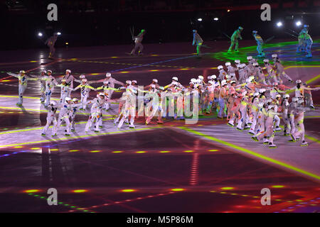 Closing Ceremony, Schlussfeier. PyeongChang Olympiastadion. am 25.02.2018. Olympische Winterspiele 2018, vom 09.02. - 25.02.2018 in PyeongChang/Suedkorea. | Verwendung weltweit Stockfoto