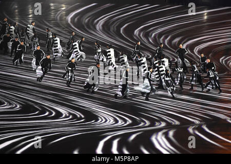 Closing Ceremony, Schlussfeier. PyeongChang Olympiastadion. am 25.02.2018. Olympische Winterspiele 2018, vom 09.02. - 25.02.2018 in PyeongChang/Suedkorea. | Verwendung weltweit Stockfoto