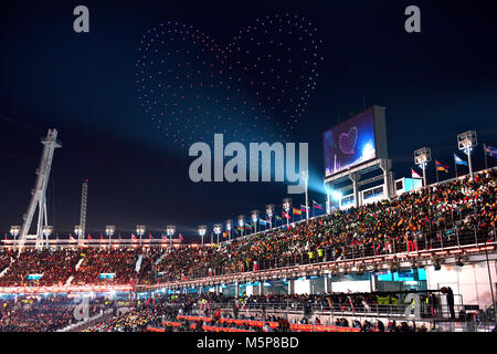 Closing Ceremony, Schlussfeier. PyeongChang Olympiastadion. am 25.02.2018. Olympische Winterspiele 2018, vom 09.02. - 25.02.2018 in PyeongChang/Suedkorea. | Verwendung weltweit Stockfoto