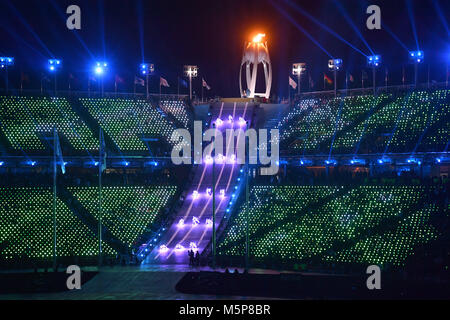 Closing Ceremony, Schlussfeier. PyeongChang Olympiastadion. am 25.02.2018. Olympische Winterspiele 2018, vom 09.02. - 25.02.2018 in PyeongChang/Suedkorea. | Verwendung weltweit Stockfoto