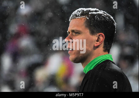 Wojciech Szczesny (Juventus FC) während der Serie ein Fußballspiel zwischen FC Juventus und Atalanta BC bei Allianz Stadion am 25 Februar, 2018 in Turin, Italien. Stockfoto