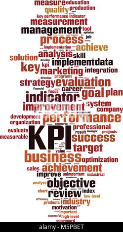 KPI-word cloud Konzept. Vector Illustration Stock Vektor