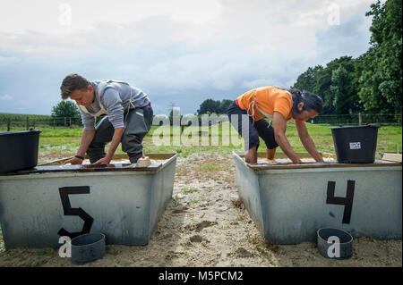 Deutschland. Bunde. 20-08-2017. Niederländische Meisterschaft Goldwaschen Stockfoto