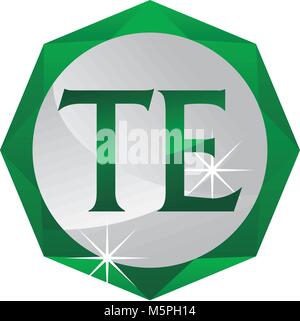 Schreiben TE Diamond Stock Vektor