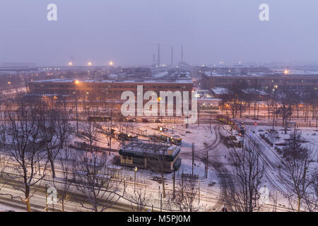 Schnee Sturm namens Buran in Italien Stockfoto