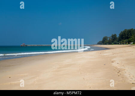 Hut Na Tai Strand in der Provinz Phang Nga, zwischen Khao Lak entfernt und nördlich von der Insel Phuket. Stockfoto