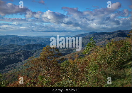 Blick von Blue Ridge Parkway Stockfoto