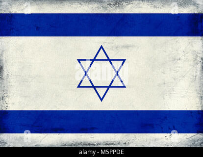 Vintage Nationalflagge von Israel Hintergrund Stockfoto