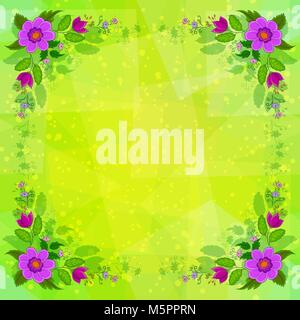 Blumen auf abstrakten Hintergrund Stock Vektor
