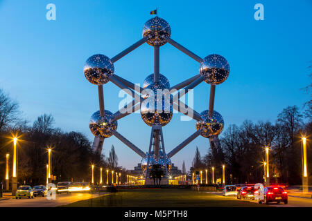 Das Atomium in Brüssel, Belgien, Stockfoto