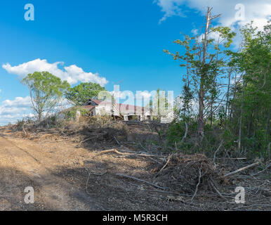 Die alten, verlassenen Sarepta Schulgebäude. In der Gemeinde von Sarepta in Calhoun County, Mississippi. Stockfoto