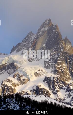 Aiguille du Blaitiere, 3522 m, Aiguilles du Chamonix Mont-Blanc-Massiv, Alpen, Chamonix, Frankreich Stockfoto