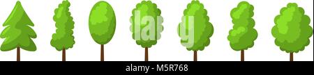 Cartoon Sommer Baum Stock Vektor