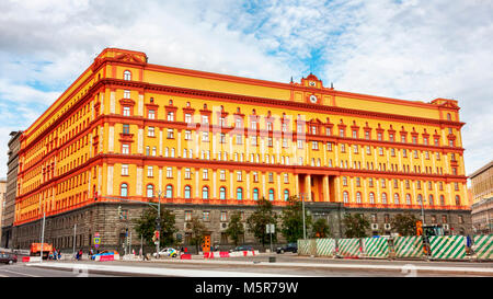 Moskau, Russische Föderation - 27. August 2017: - lubjanka ist der berühmte Namen für das Hauptquartier der FSB und verbundenen Gefängnis, auf Lu entfernt Stockfoto